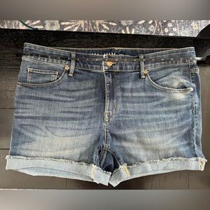 Ava & Viv Medium Blue Washed Denim Cutoff Shorts